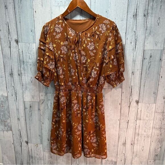 Collective Concepts Women’s Smock Dress sz M Floral NEW # E192 - Picture 8 of 9